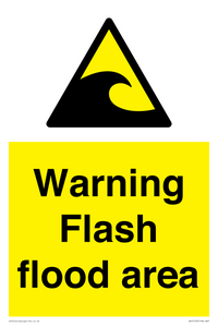 Warning Flash flood area